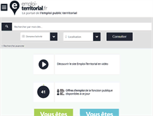 Tablet Screenshot of emploi-territorial.fr